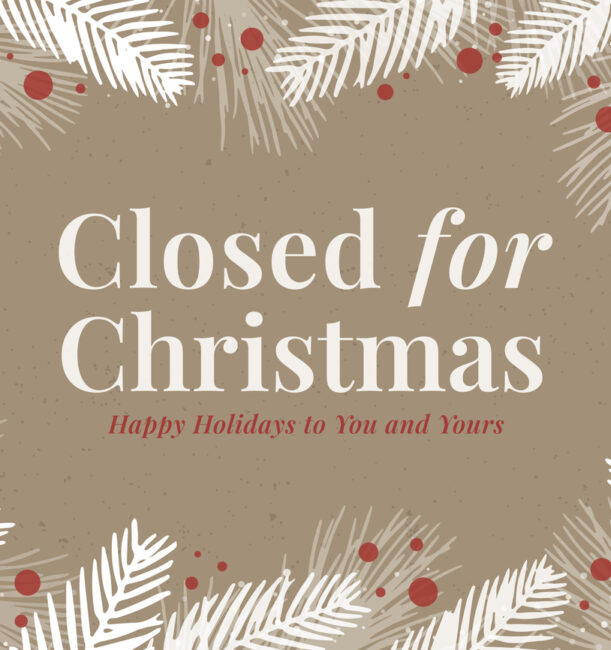 shutting down for Christmas